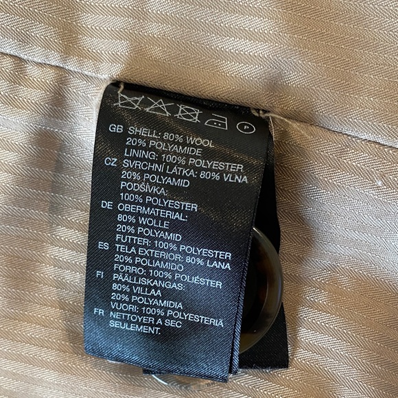 H&M Tan Double-Breasted Trench Coat - Picture 7 of 7